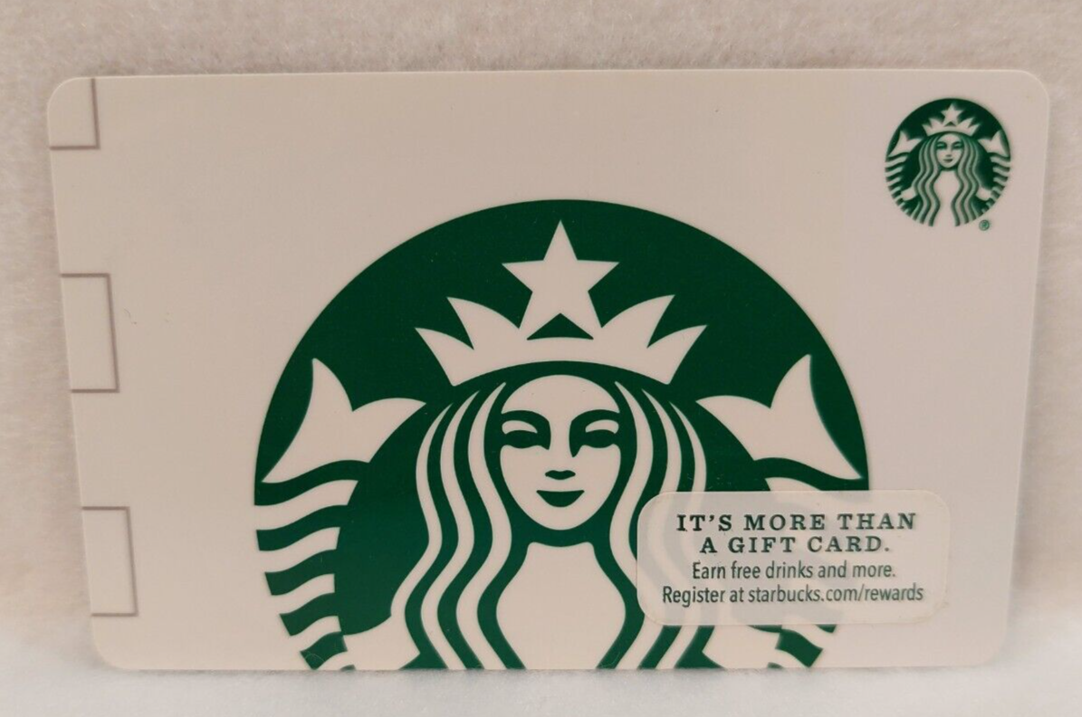 STARBUCKS Gift Card 2016 Starbucks Logo Green and White Card NO