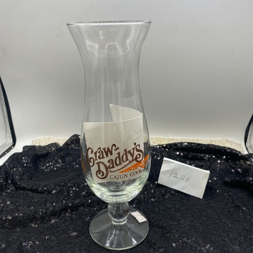 Craw-Daddy’s Cajun Cooking Dallas TX-Hurricane Glass Cocktail 10” Tall - Picture 1 of 8
