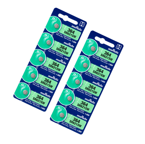 10 x Maxell - Murata 364, SR621SW, 1.55V Silver Oxide Watch Battery Expires 2024 - Picture 2 of 3