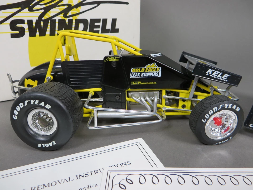 GMP 1:18 Scale Jeff Swindell Gold Eagle #7 Diecast Model Sprint Car - Image 3 of 4