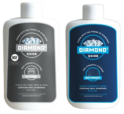 Diamond Shine Professional Combo Pack Bathroom & Kitchen Cleaners Hard Water 