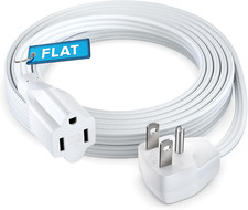 Extension Cord Heavy Duty 10 Feet Flat Wire 3-Prong Flat Plug, 14 AWG Power Co