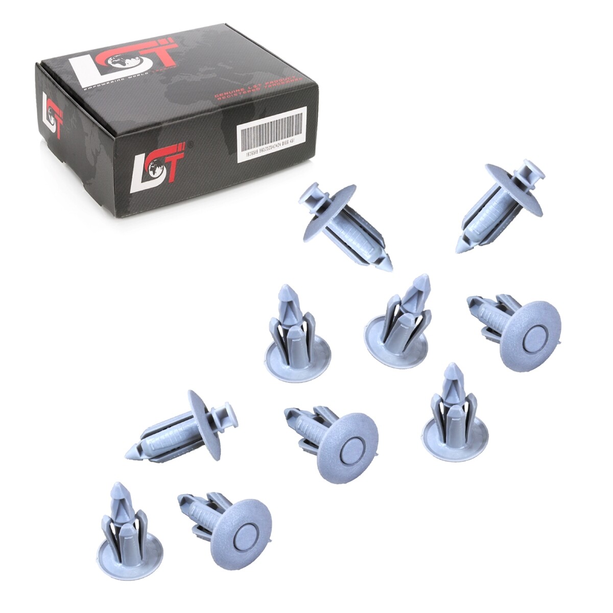 10x Door Panel Fastening Clips for SUZUKI SWIFT in Gray