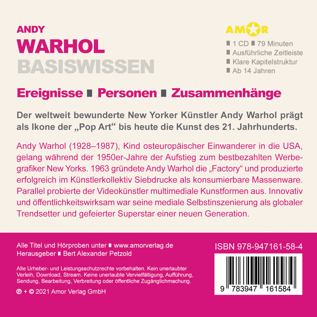 Thumbnail - Andy Warhol - Basiswissen, Audio-cd | Bert Alexander Petzold | 2021 |