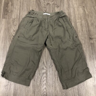 Women s Enchantment Japan Designer Adjustable Cropped Capri Pants Sz 26 Actual