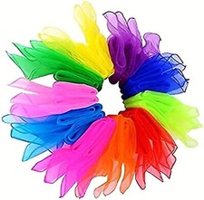 10 colors, 20 pieces in total, 60x60cm square chiffon multipurpose scarf