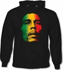 Marley Multi Coloured Face - Mens Hoodie Reggae Music Jamaica
