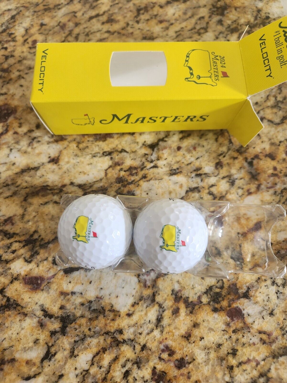 Titleist  Velocity Masters Logo Golf Balls - 2 Masters Golf balls -2024 w/sleeve