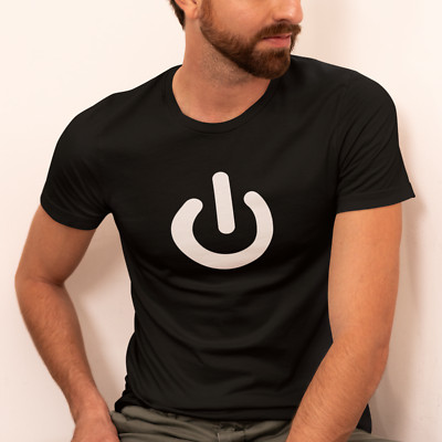 STANDBY SYMBOL T-SHIRT (Power Gadget Bloke Gamer Elektriker Teenager Telefon aus)