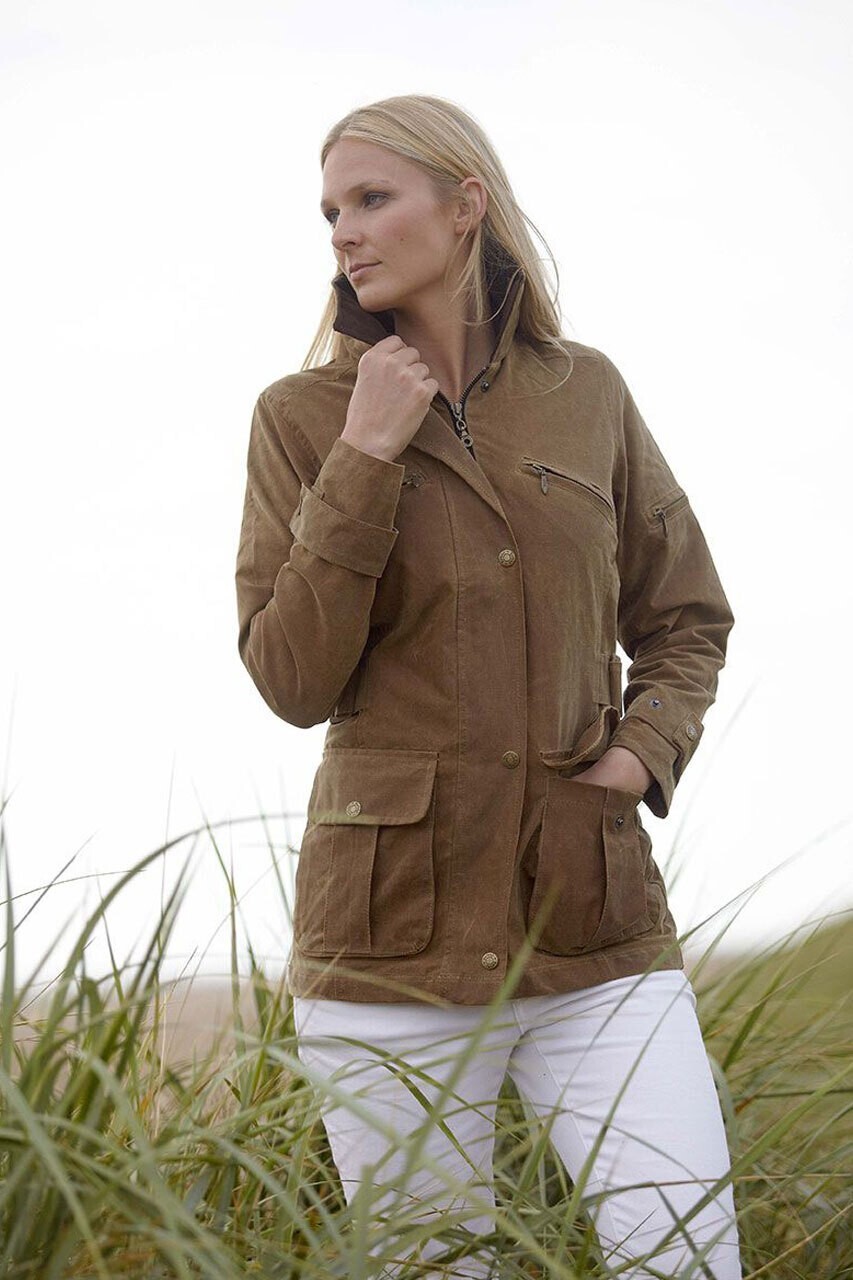 Toggi Ladies Luella Wax Jacket - Tan - XXL