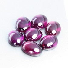 17.75Cts Natural Gorgeous Rhodolite Garnet Oval Cabochon 7 Pieces Loose Gems