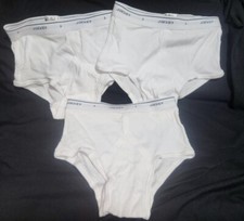 VTG Lot of 3 Jockey 32 Classic Y Front Brief White Cotton Tightywhitie BinQ1