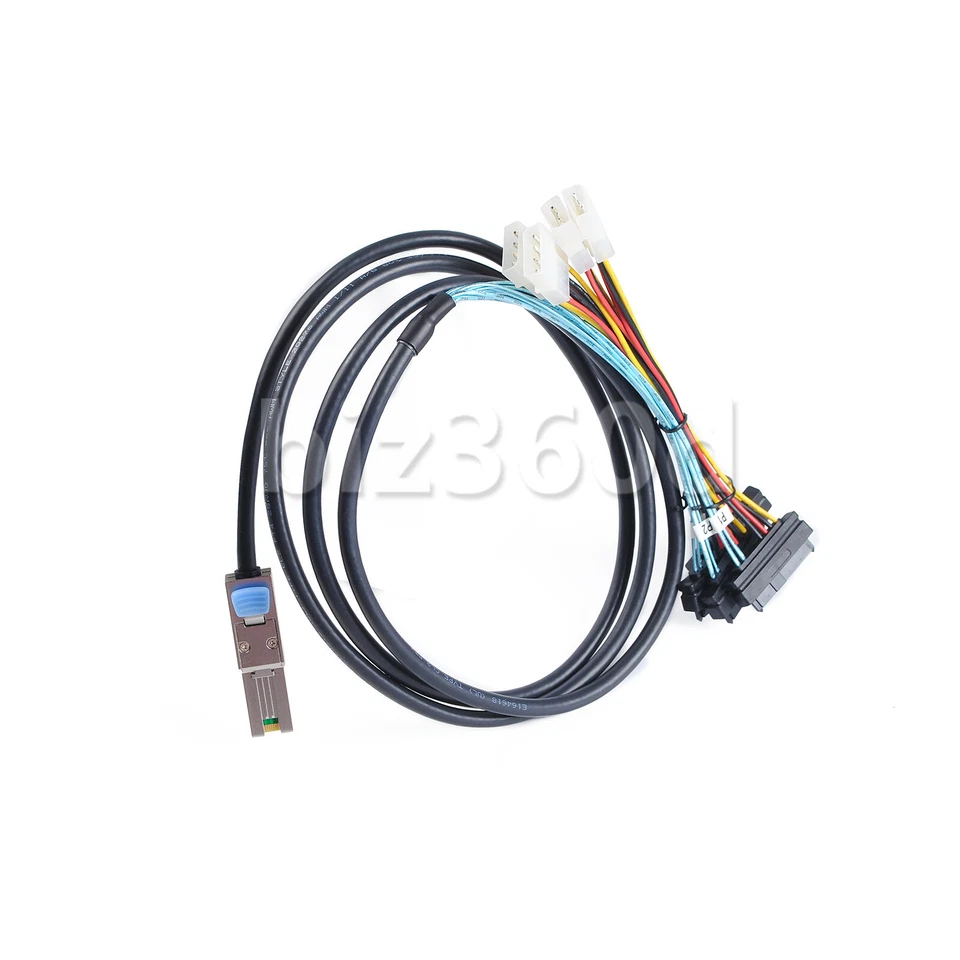 Mini-SAS SFF-8088 26Pin to 4 X SAS SFF-8482 29Pin External Cable 2MFree Ship - Image 4 of 4
