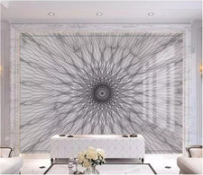 3D Gray Art Pattern ZHUB12107 Wallpaper Wall Mural Removable Self-adhesive Ann