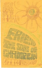 RARE Fillmore Era  Handbill SONS OF CHAMPLIN Oakland HS 1968