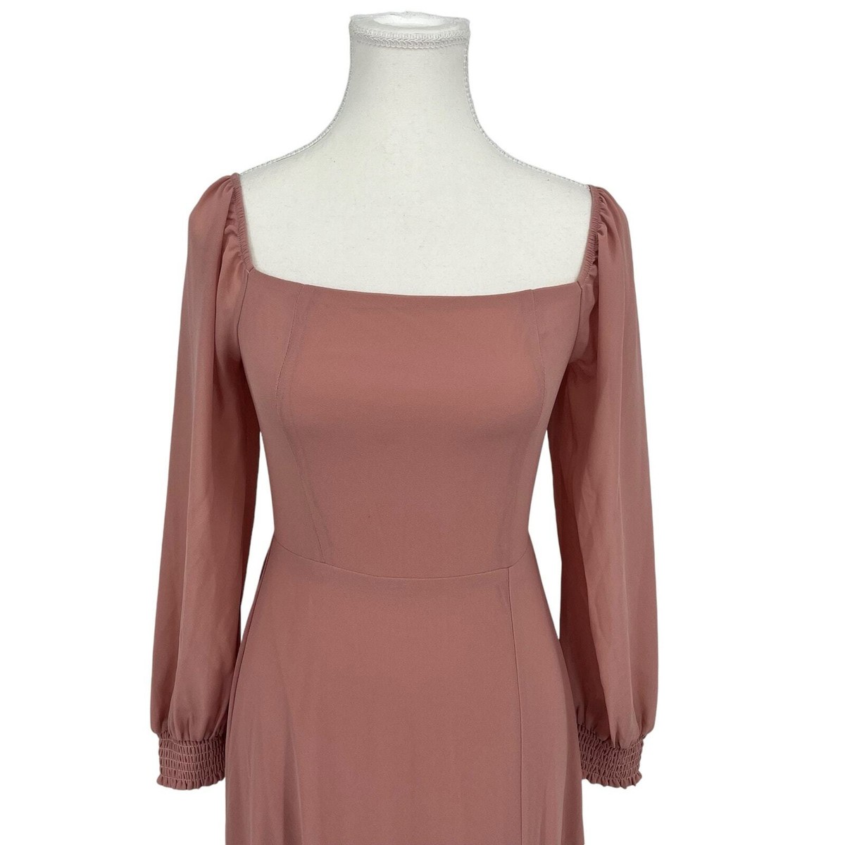 NWT Baltic Born Giselle Maxi Dress Blush Pink Smocked Chiffon Small | eBay
