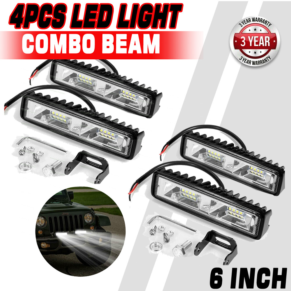Car In-line 18W 12V 16LED Work Light With 2X 48W LED Work Light Bar Flood Spot Lights For Truck SUV From Light Bars & Working Lights - Price 17.65 - Foto 4