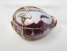 Napoli Napoli Italia Cammeo Tigre Cowrie Shell Vesuvio Vulcano Souvenir