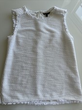 Banana Republic Women's Sleeveless Top Size Medium In White Color
