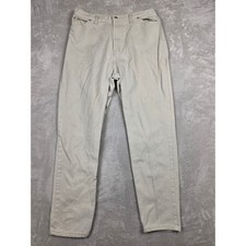 Vintage Faded Glory Jeans Women 18 32x31 Beige High Rise Straight Denim USA Made