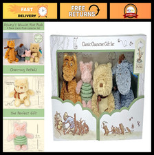 Disney Baby Winnie the Pooh Plush Collector Set - 4 Piece Stuffed Animals for Ki