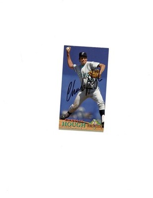 Charlie Hough RARE Signed 1994 Fleer Extar Bases FL. Marlins