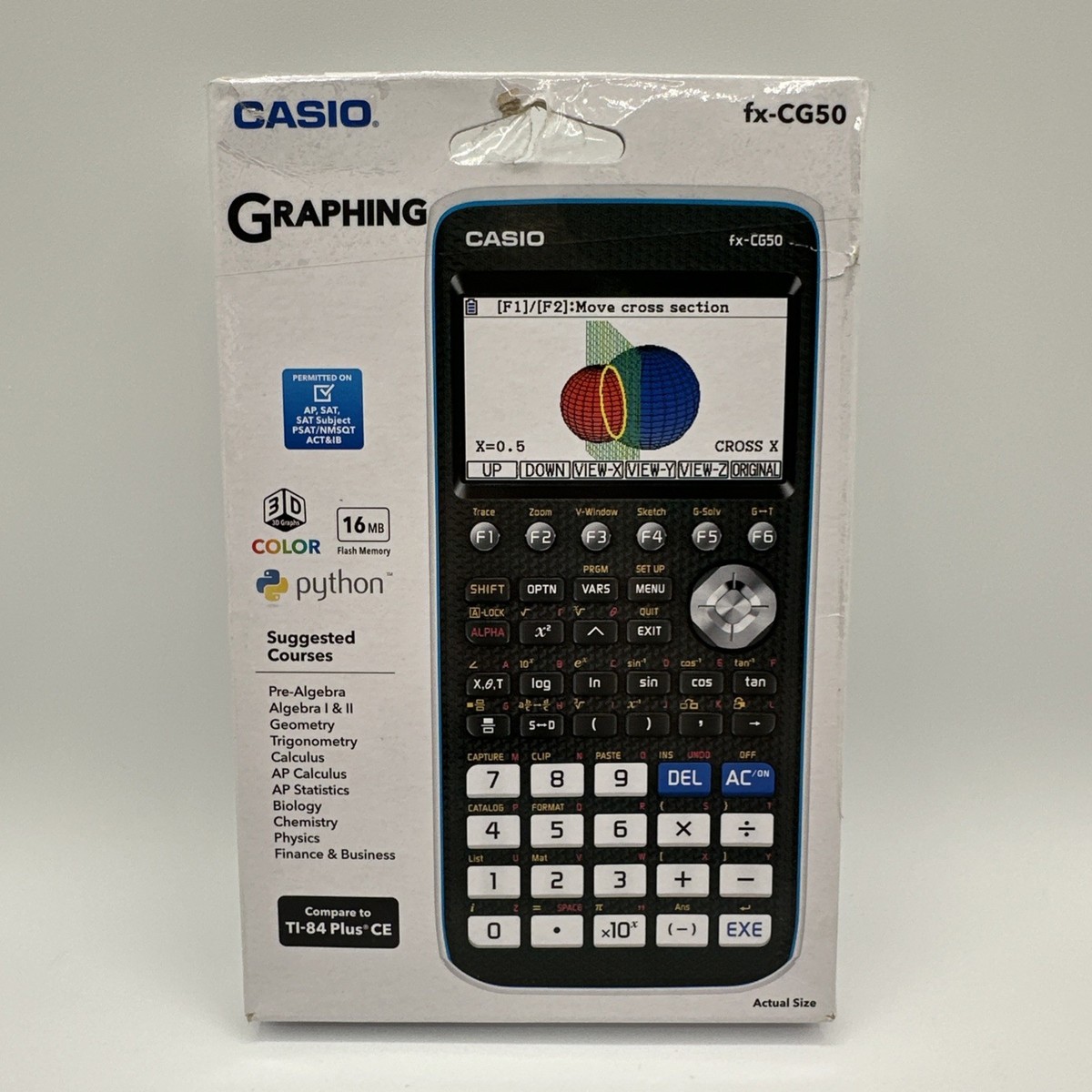 Casio FX-CG50 Graphing Calculator Black Open Box