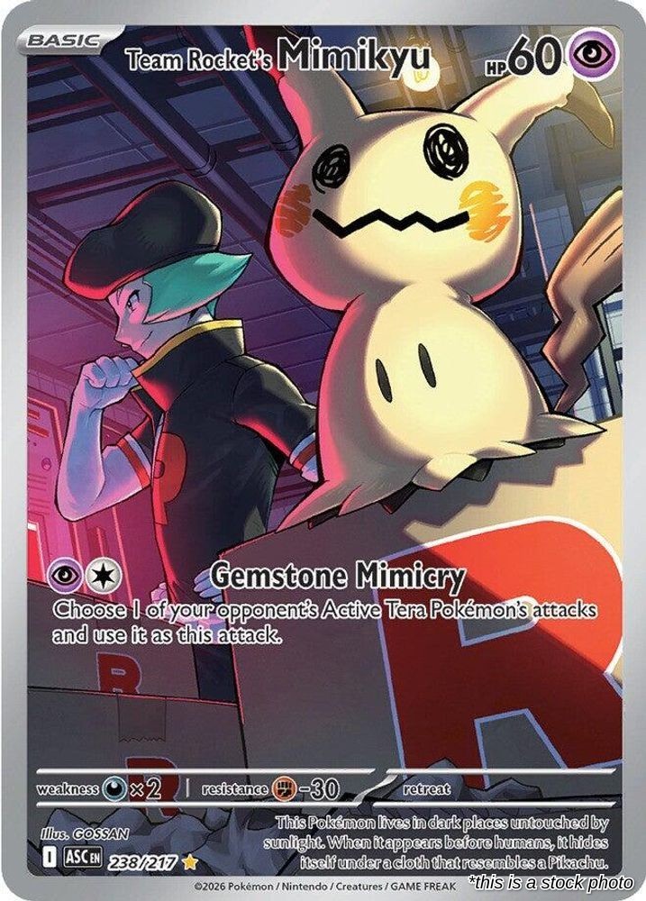 Team Rocket's Mimikyu 238/217 (NM) Holofoil - ME: Ascended Heroes - Pokemon