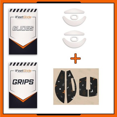 FeetGlide Mouse Skates & Grip Tape Bundle for Redragon K1NG M916 PRO / M916 ULT