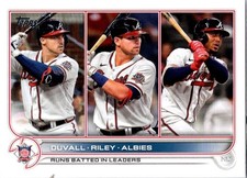 2022 Topps Adam Duvall/Austin Riley/Ozzie Albies Atlanta Braves #181