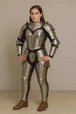 Handmade Women’s Full Steel Plate Armor Suit Medieval Knight LARP Cosplay