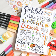 ZSCM 32 Colors Duo Tip Brush Markers Art Pen Set, Artist Fine and Brush Tip Colo