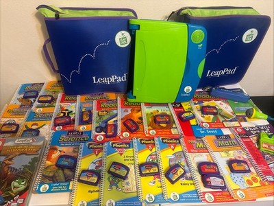 2001 LeapFrog Leap Pad Learning System 21 Books/cartridges, Light, Record & Play