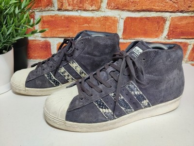 ADIDAS PRO MODELL GRAU WILDLEDER UK 6 US 7,5 HALBHOHE SCHNÜRSCHUHE SNEAKER DAMEN