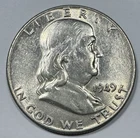 1949 50C Franklin Silver Half Dollar