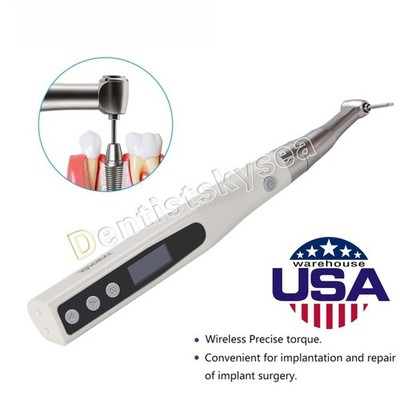 Wireless Dental Implant Electric Torque Wrench Handpiece Tool Driver 360° Rotate