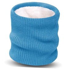 Winter Neck Warmer Fleece Neck Gaiter for Men and Women Double layer Sky Blue