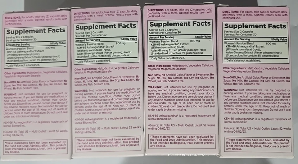 Nature’s Bounty Intimacy Booster 补充剂 60 克拉 (4 盒) — 第 2/4 张图片