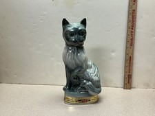 Vintage Jim Beam Decanter - Grey Cat - 1967