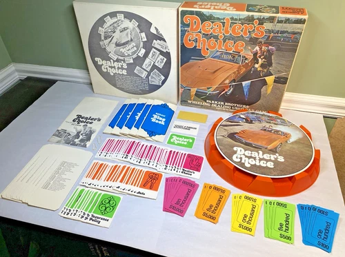 Vintage 1972 Dealer's Choice Parker Brothers Board Game 100% Complete Very Clean