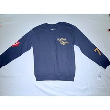 The Rolling Stones Sweatshirt Kids M Blue New 72 Tour Hot Lips Graphic