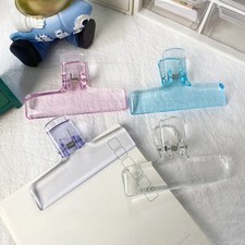 Kawaii Transparent Binder Clips File Documents Clips Notebook Paperclips Bookmar