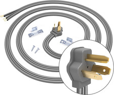 3 Prong Dryer Cord, 30 AMP Appliance Power Cord 10 Feet, 3 Wires with O Ring Ter