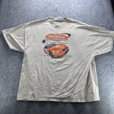 Vintage Tony Stewart Shirt Mens 2XL Beige NASCAR Winston Cup 2002 Chase Tee