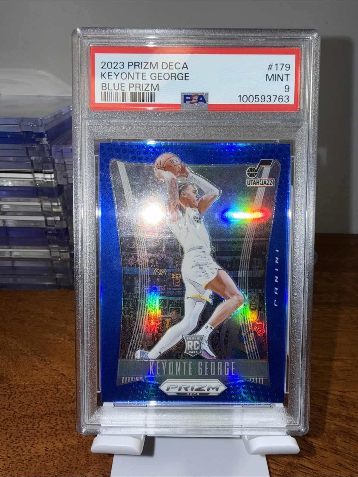 2023-24 Panini Prizm Deca - Keyonte George #179 Blue Prizm /149 (RC)