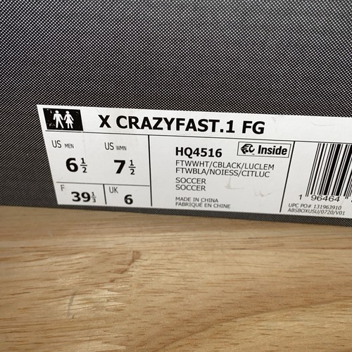 Adidas X Crazyfast.1 FG Men's Size 6.5 Women's Size 7.5 Soccer Cleats HQ4516 - Picture 15 of 15