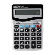 Aurora DT303 Desktop Basic Calculator Silver