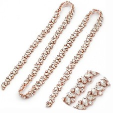 1 Yard Shiny Rhinestone Trim Iron on Crystal Chain Applique Dress Waist Belt DIY