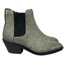 Rag  Bone Chelsea Ankle Boot Womens 7 Black Iron Gray Leather Dixon Boot EU 37