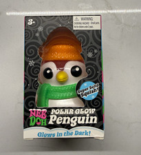 Schylling NeeDoh Polar Glow Penguin Glow-in-the-Dark Fidget Toy